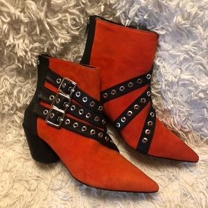 Burnt Orange & Black Shoes